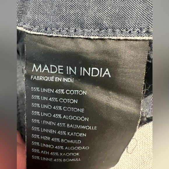 Club Monaco Baxter Slim-Fit Stretch Linen & Cotton-Blend Chambray Shorts - Gray - Picture 8 of 9